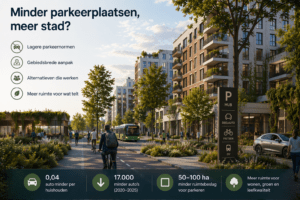Minder parkeerplaatsen, meer stad?