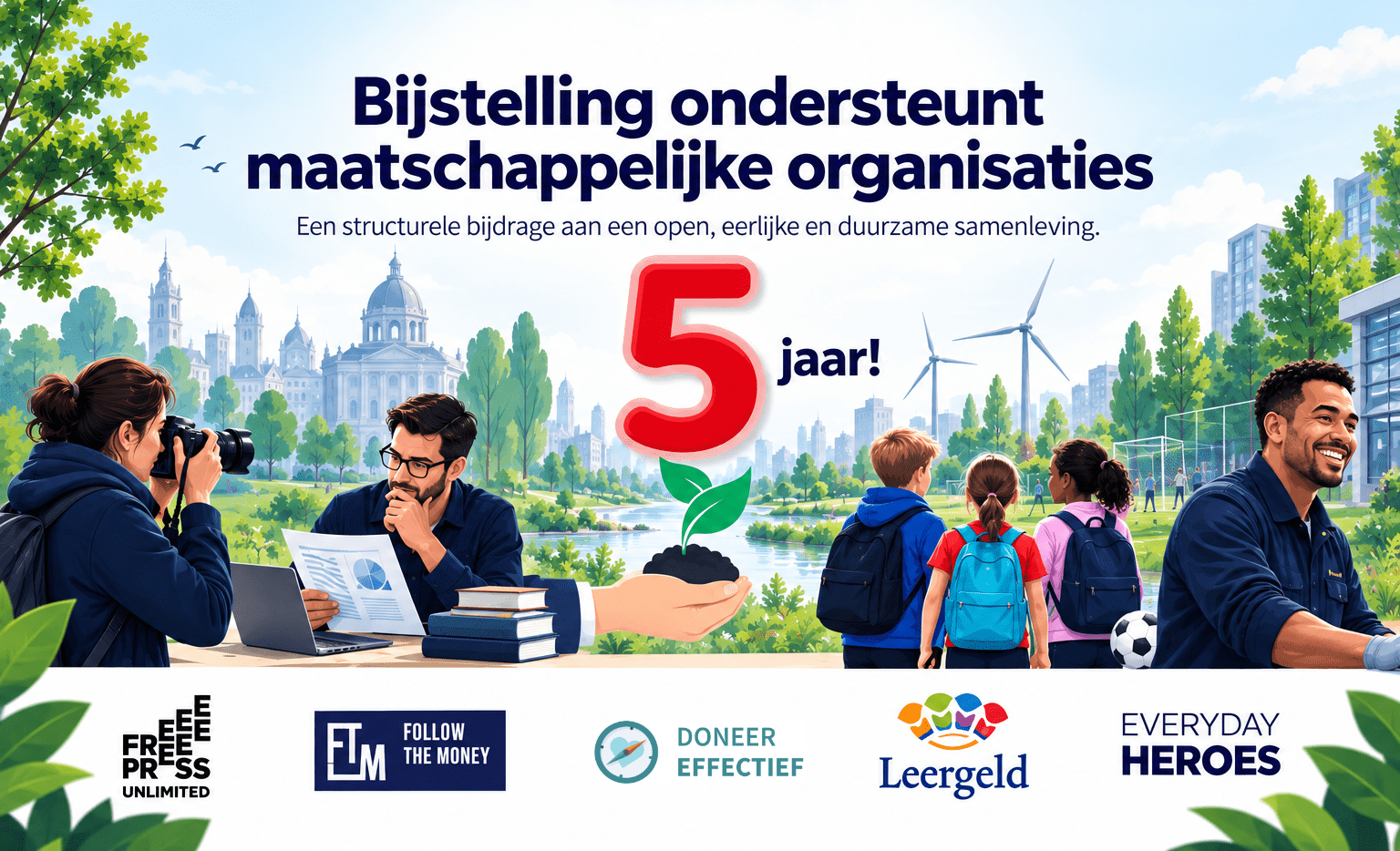 infoGraphic: Bijstelling ondersteunt vijf maatschappelijke organisaties